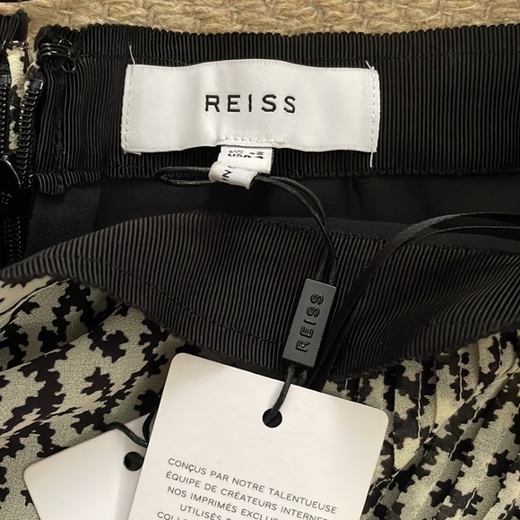 NWT Reiss Ellie Desert Trail Mini Skirt, Black/White SIZE 4 - Picture 5 of 7